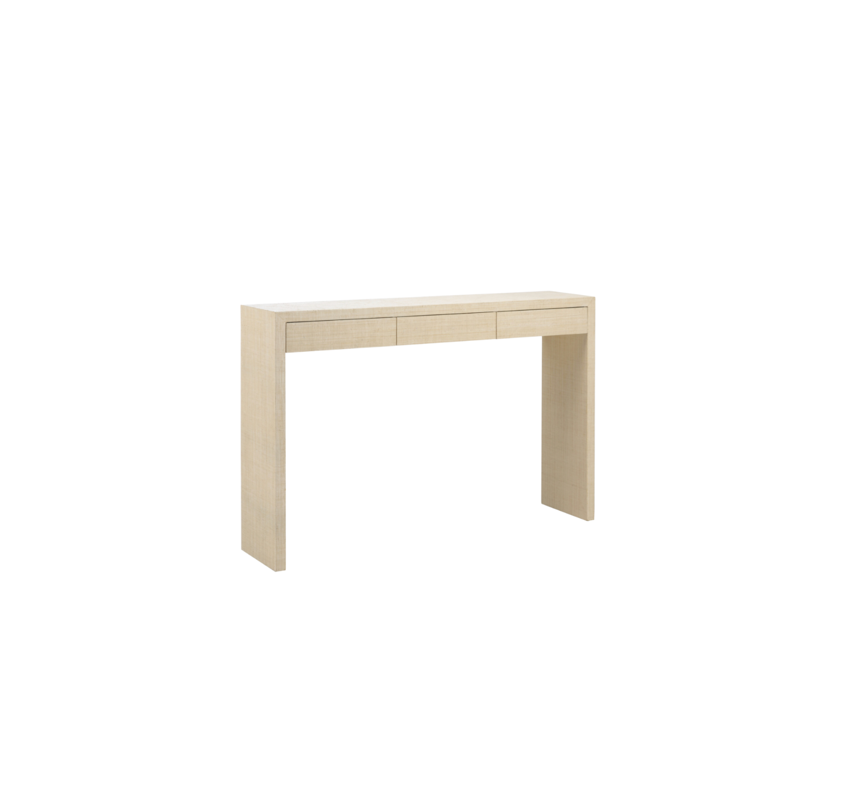 Cream Raffia Console