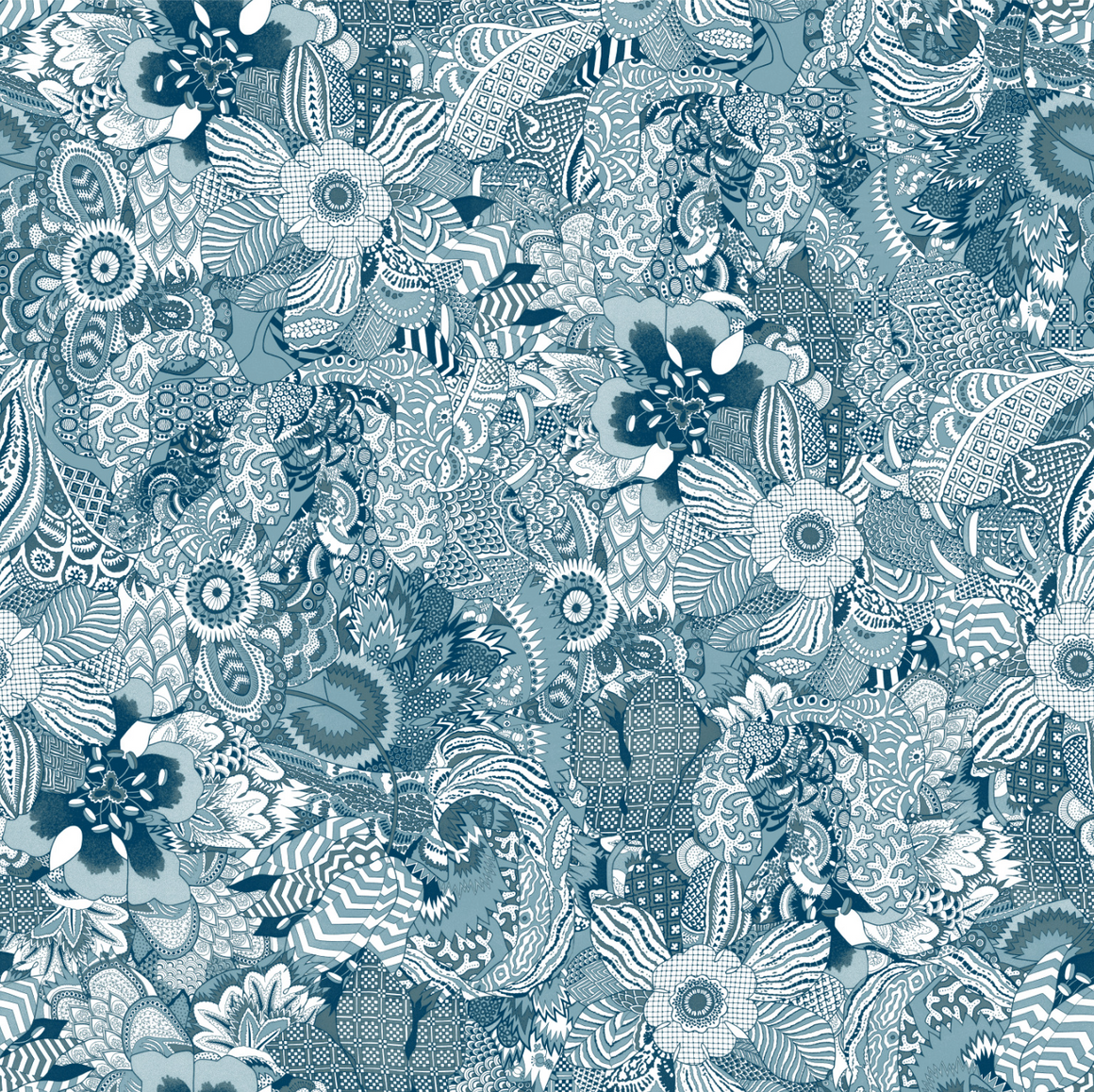 Danielle Rollins "Carlyle" Fabric in Marine