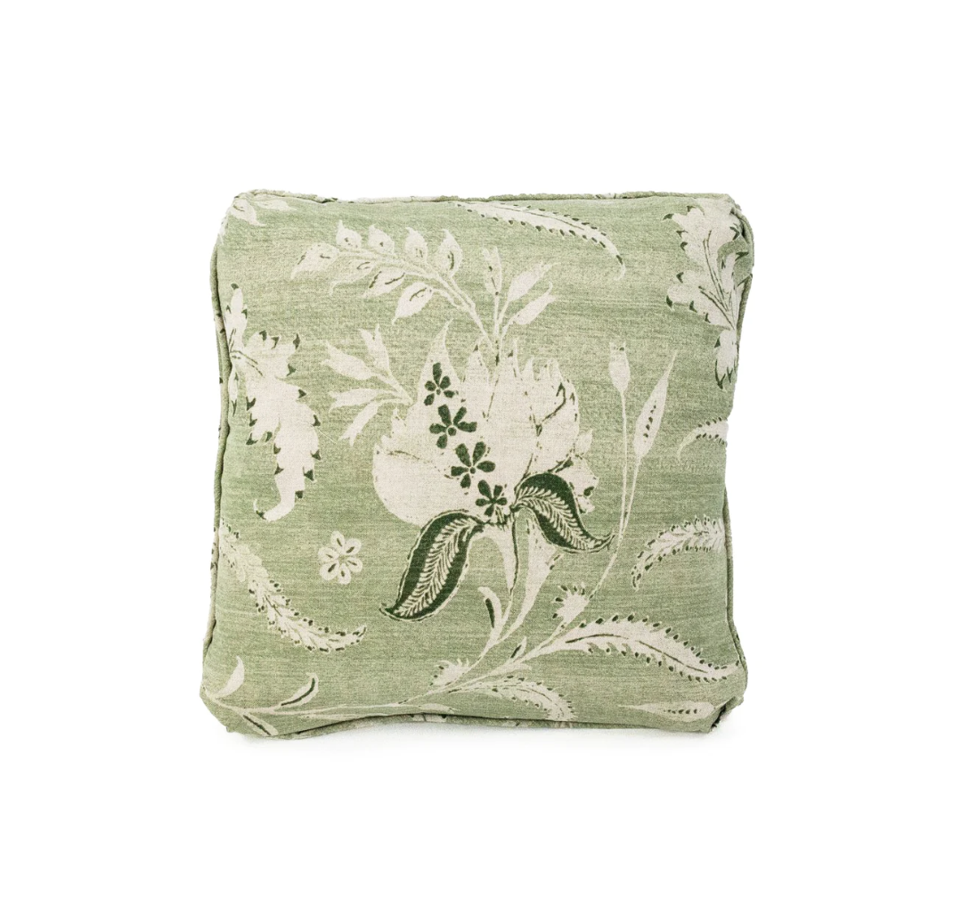 18" green Eden Print Pillows