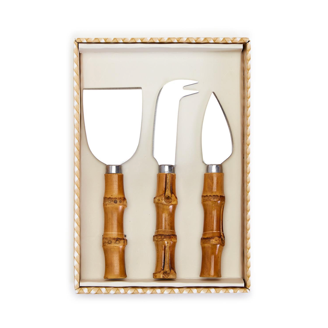 Natural Bamboo Cheese Knives, Set of 3