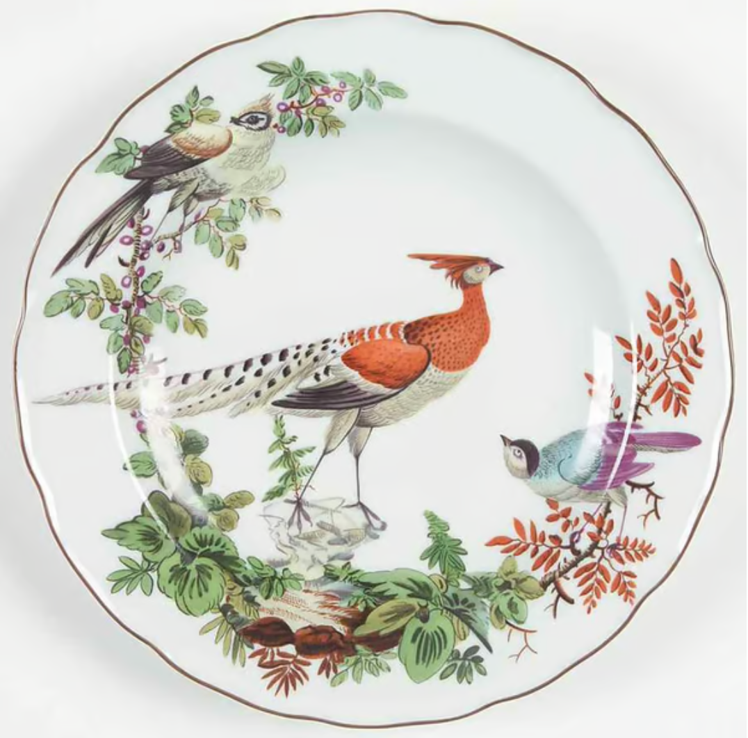 Mottahedeh Salad/Dessert Plate Chelsea Birds