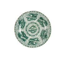Mottahedeh Torquay Bread & Butter Plate with Gold Trim in Green