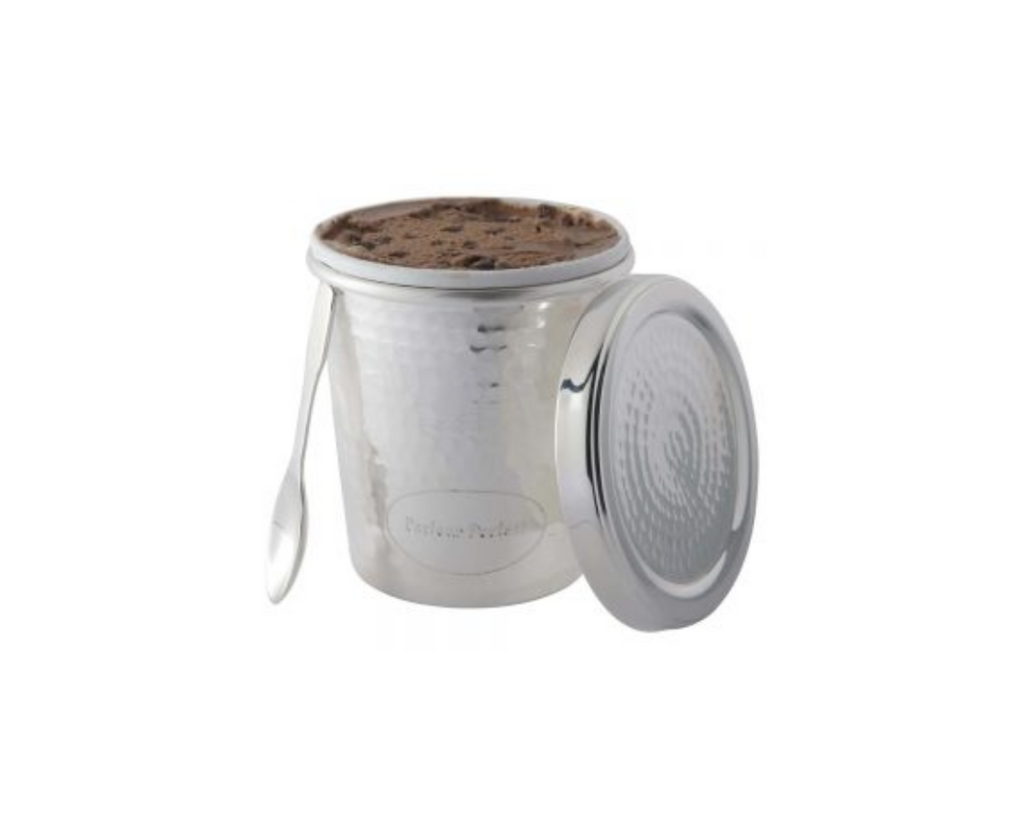 Silver Plated Ice Cream Bucket & Spoon Set