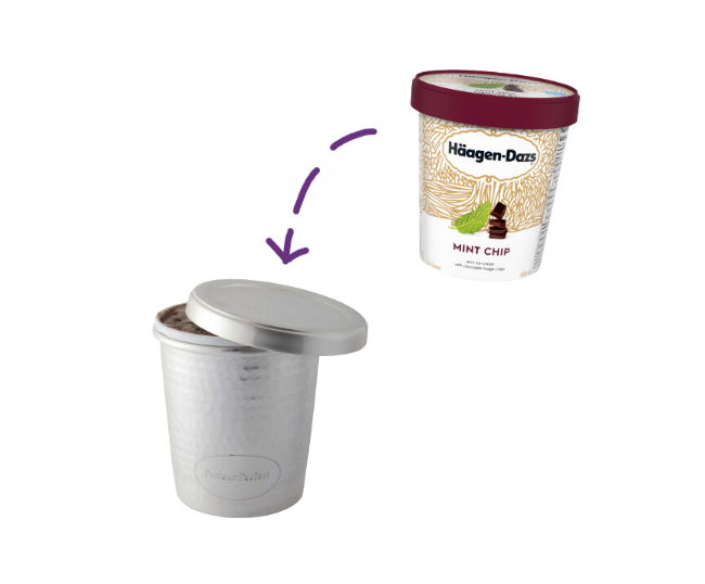 Silver Plated Ice Cream Bucket & Spoon Set