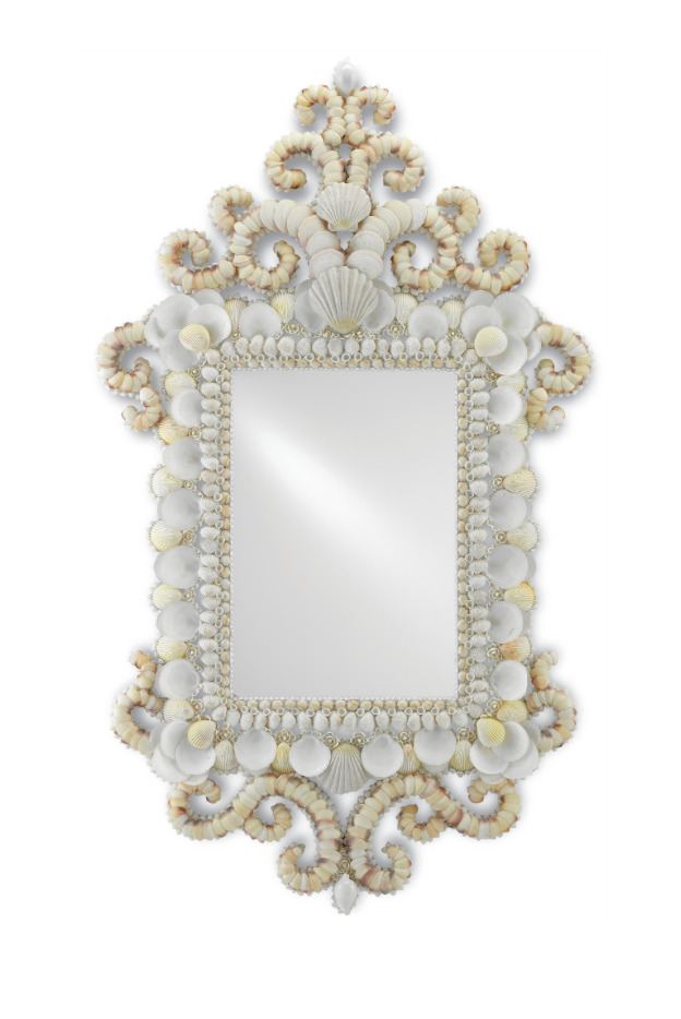 White Shell Mirror