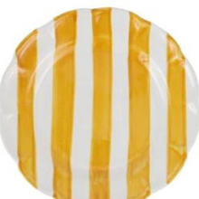 Amalfitana Yellow Striped Salad Plate