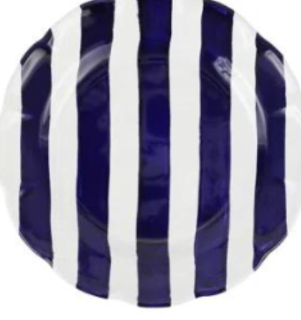 Amalfitana Cobalt Blue Striped Salad Plate