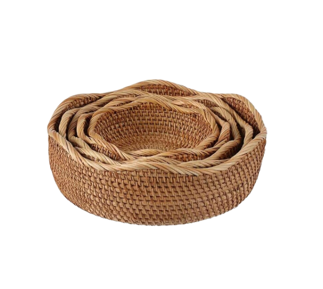 Woven Rattan Nesting Baskets