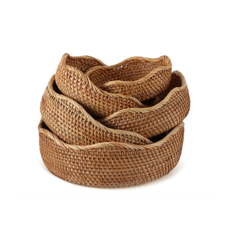 Woven Rattan Nesting Baskets