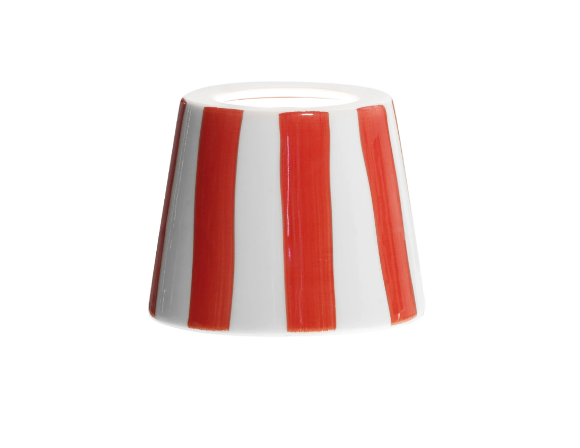 Ceramic Striped Light Shades for Rechargeable Lights