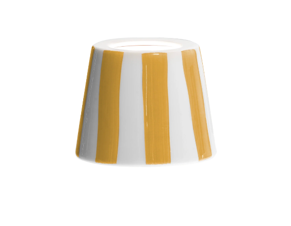 Ceramic Striped Light Shades for Rechargeable Lights