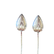 Sterling Silver Sipper Heart Shaped Spoon & Straw Combo