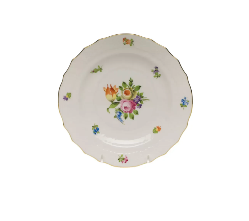 Vintage Herend Still Life Flowers Salad Plate