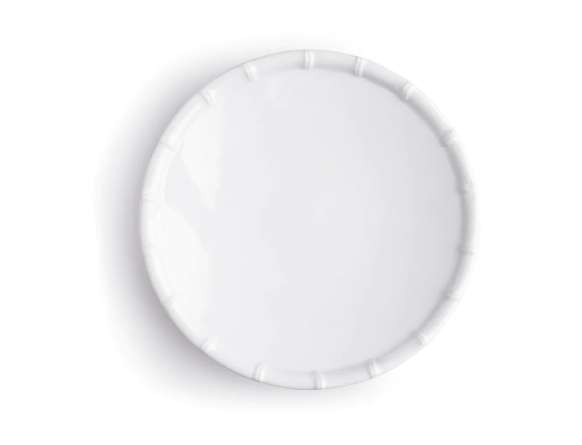 White Bamboo Luxury Non Breakable Salad Plate