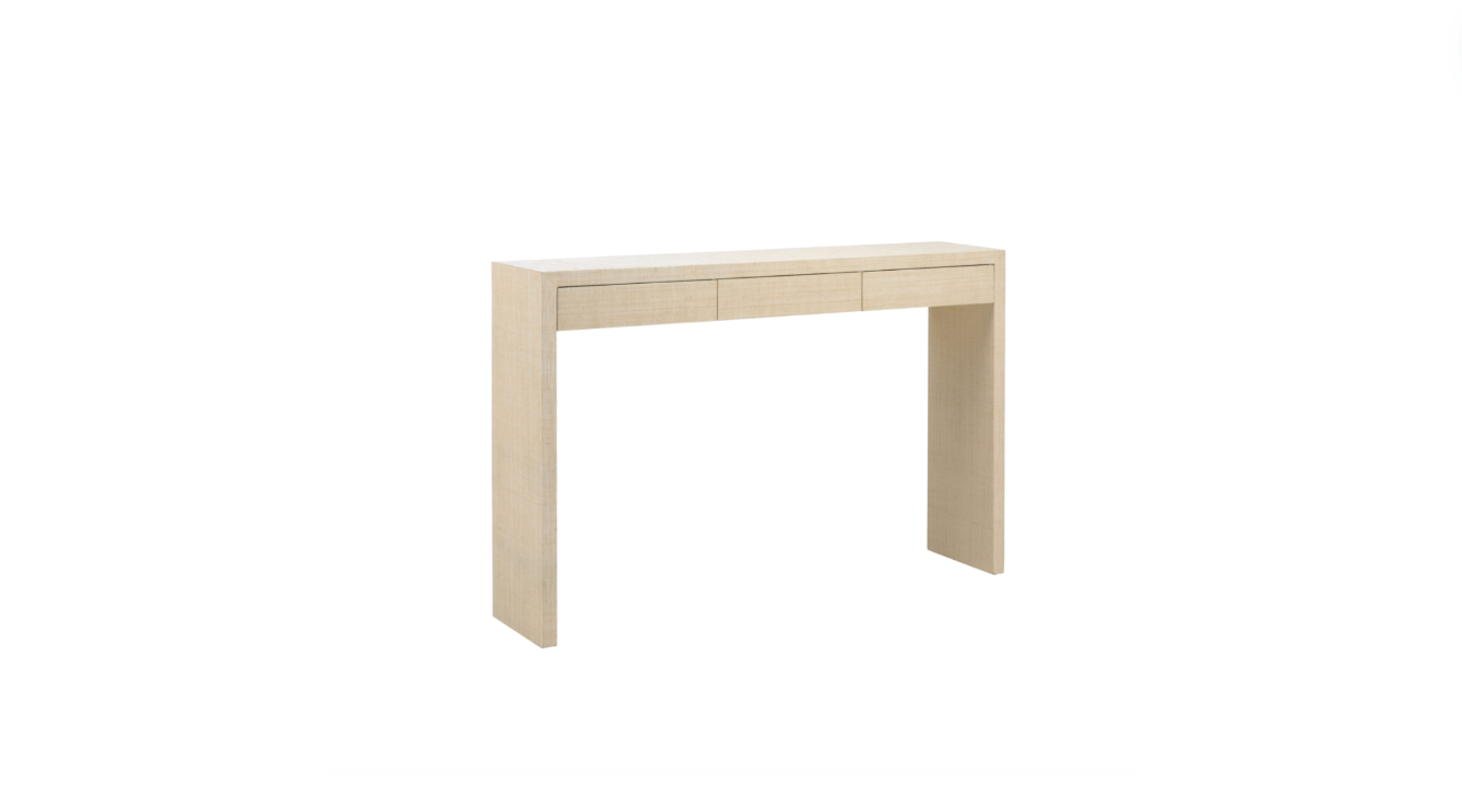 Cream Raffia Console