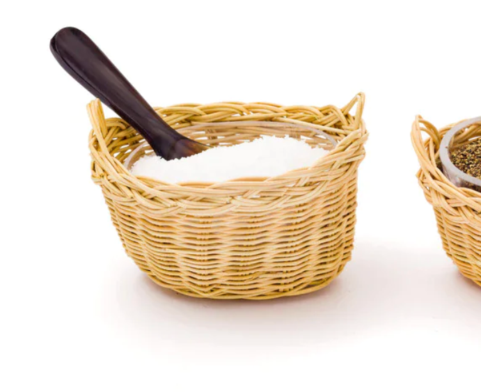 Salt & Pepper Wicker Basket Cups