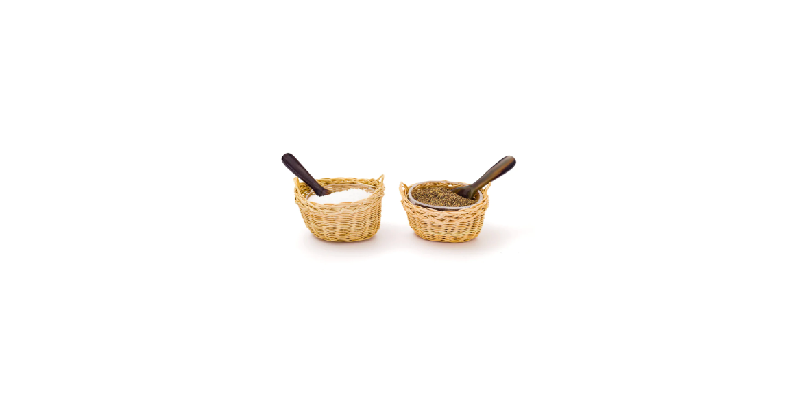 Salt & Pepper Wicker Basket Cups