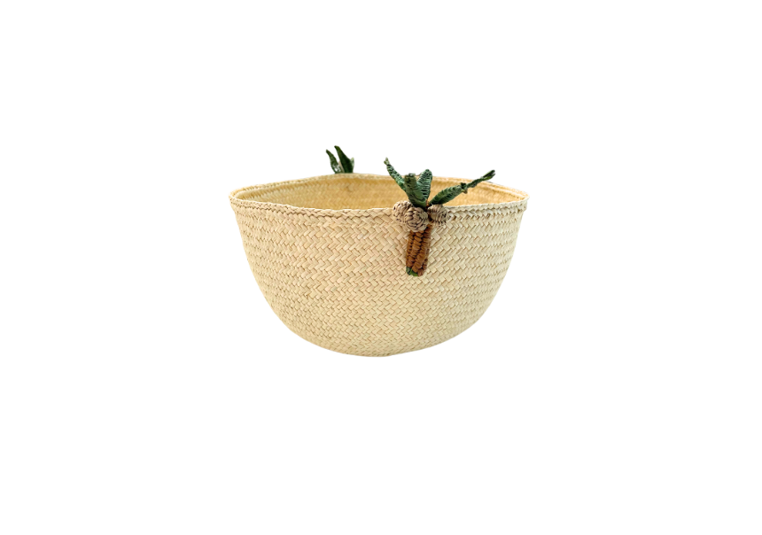 Iraca Raffia Coconut Palm Basket