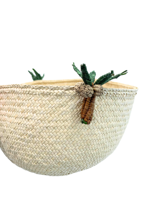 Iraca Raffia Coconut Palm Basket