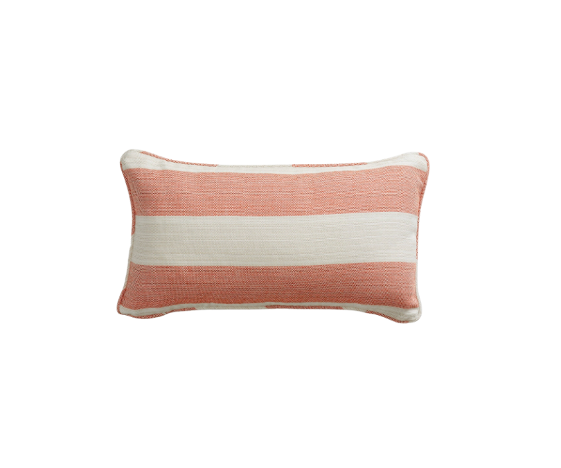 12" x 21" CW Stockwell Poppy Playa Stripe Lumbar Pillow