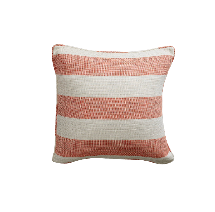 20" x 20" CW Stockwell Poppy Playa Stripe Pillow