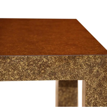 Midcentury Faux Tortoiseshell Parsons Accent Table