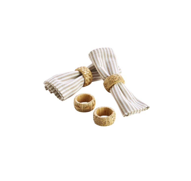 Cane Napkin Ring, Set of 4