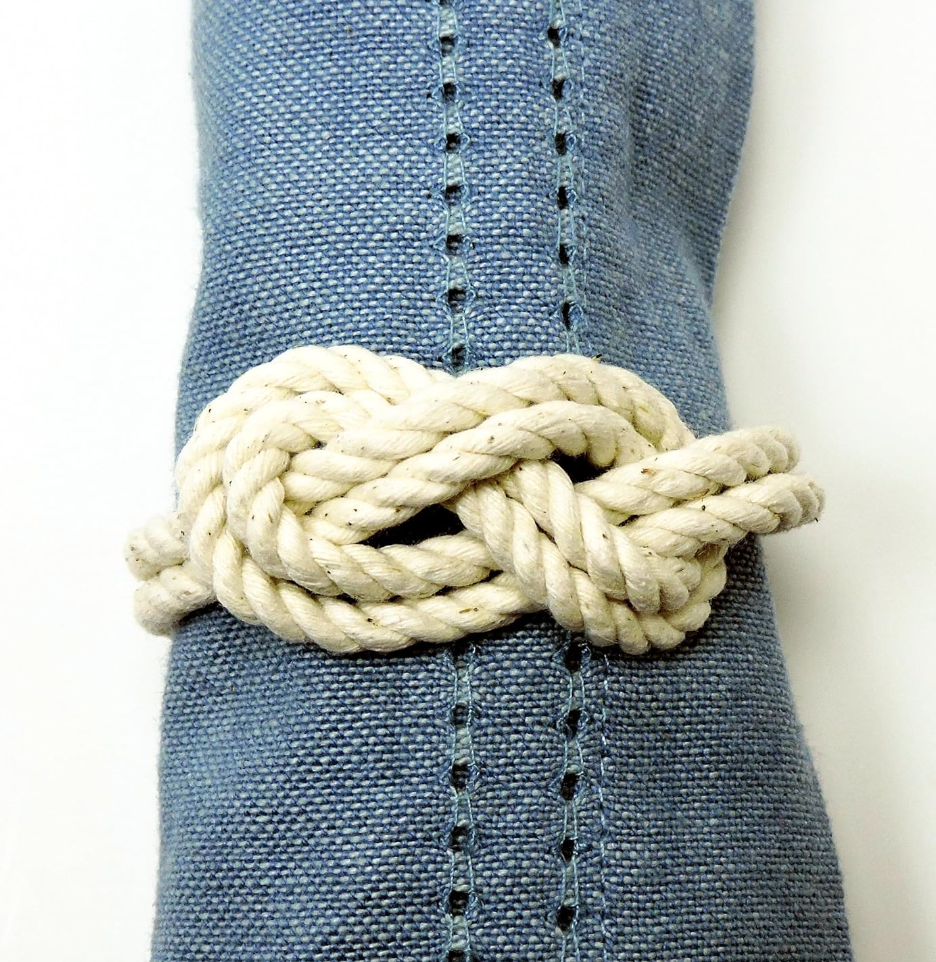 Figure Eight Knot Napkin Rings, Set of 4