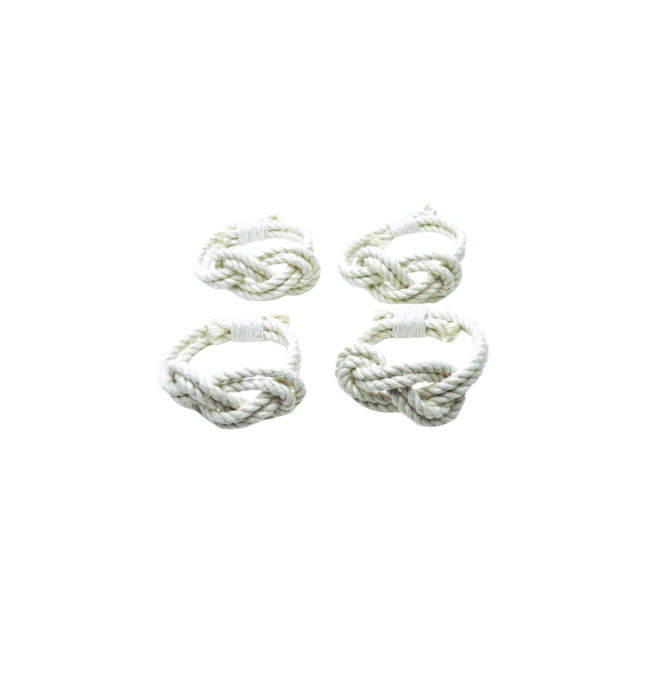 Figure Eight Knot Napkin Rings, Set of 4