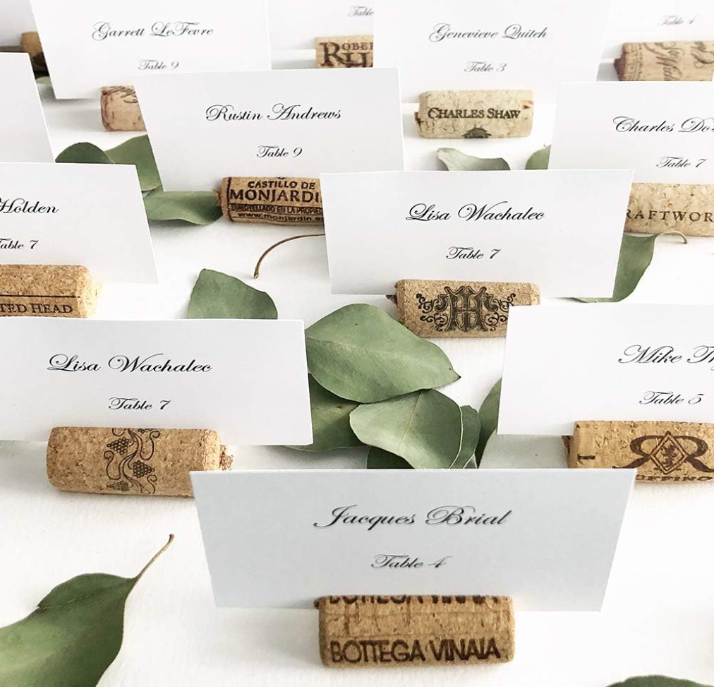 Wine Cork Place Card Holders, Set of 4