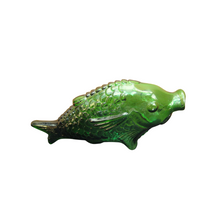 Vintage Green Glass Fish Wine Decanter