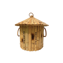 Vintage Bamboo Tiki Hut Ice Bucket