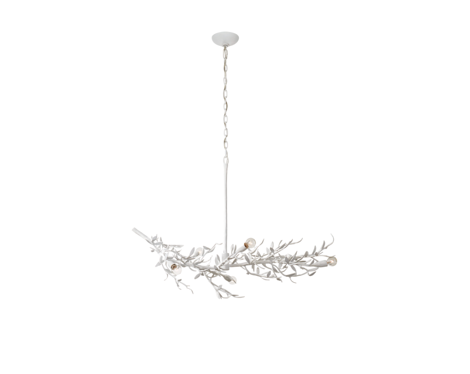 White Leaf Chandelier