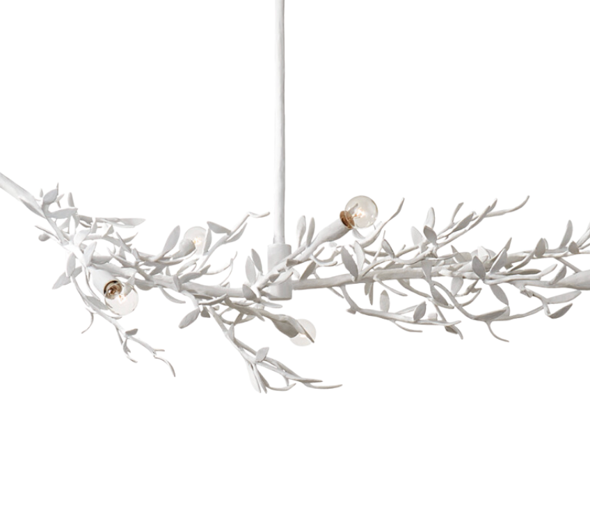 White Leaf Chandelier