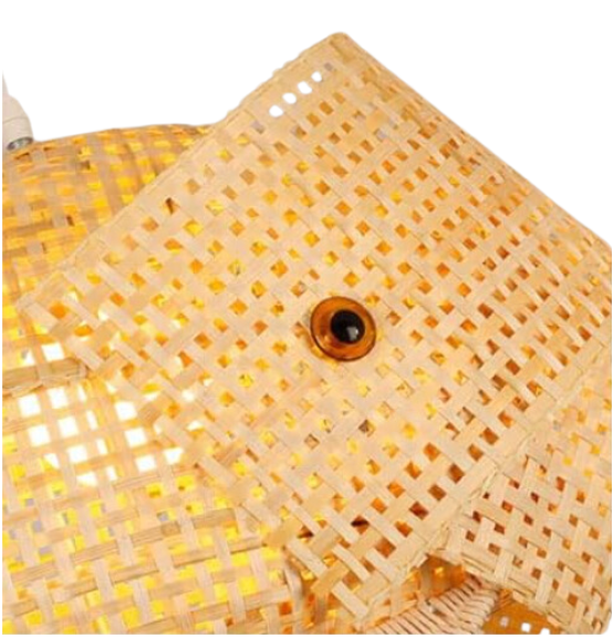 Bamboo Rattan Weave Fish Pendant Light