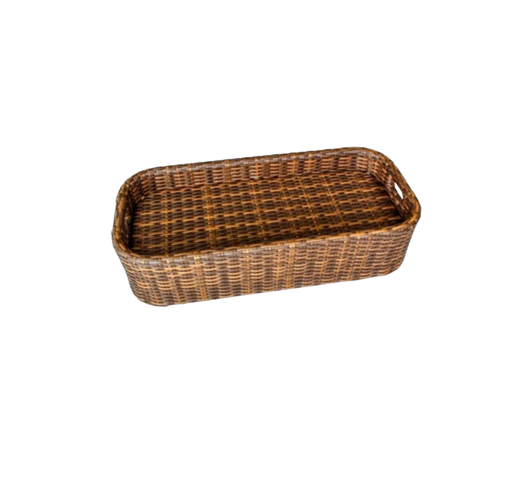 Brown Floating Rectangular Tray