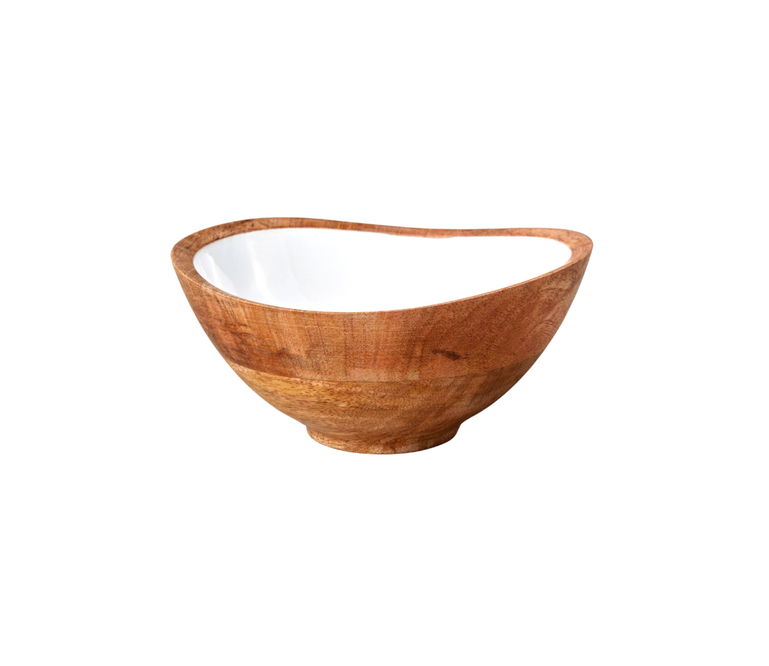 Individual Mango Wood Salad Bowl