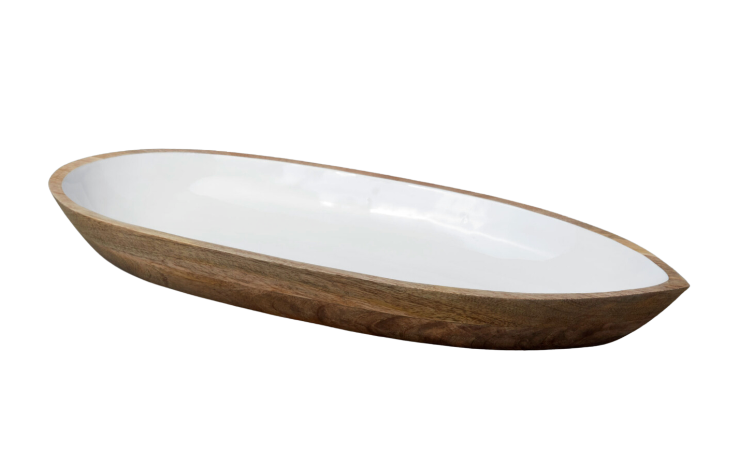 Medium Boat Shaped Mango Wood Serving Dish