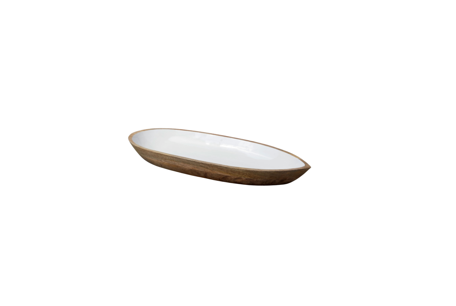 Medium Boat Shaped Mango Wood Serving Dish