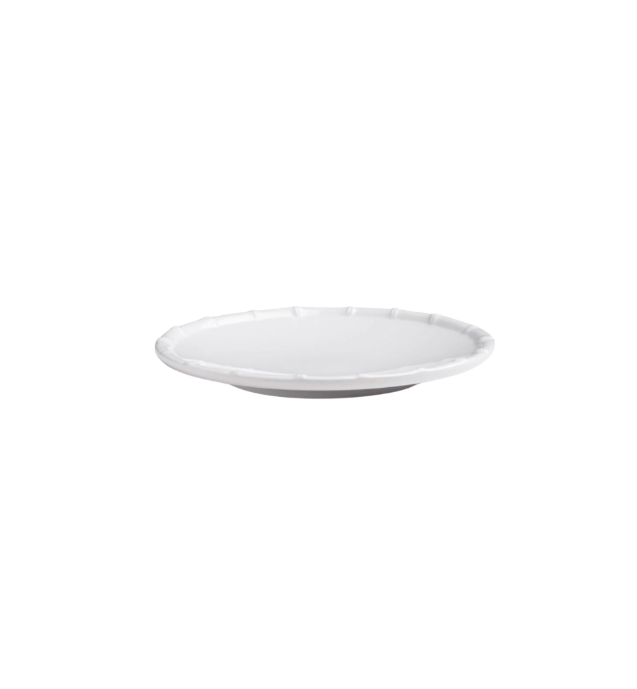 White Bamboo Non-Breakable Salad Plate