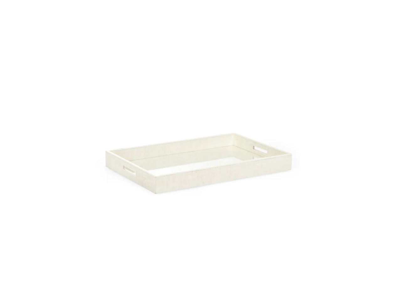 White Raffia Tray