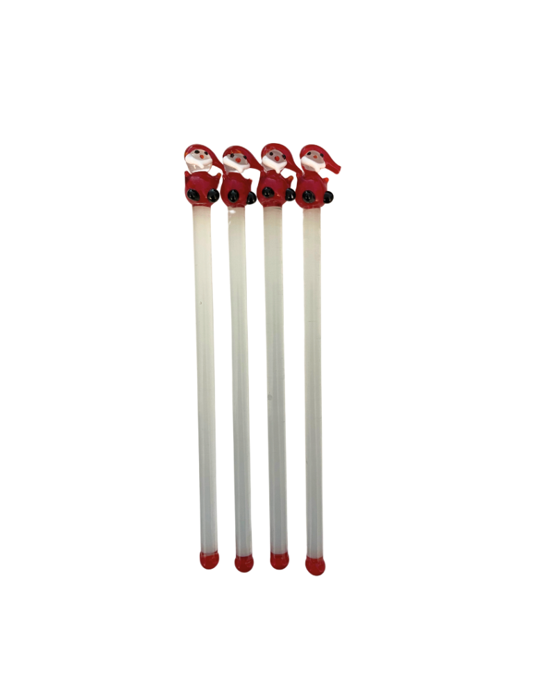 Santa Swizzle Sticks, Set of 4