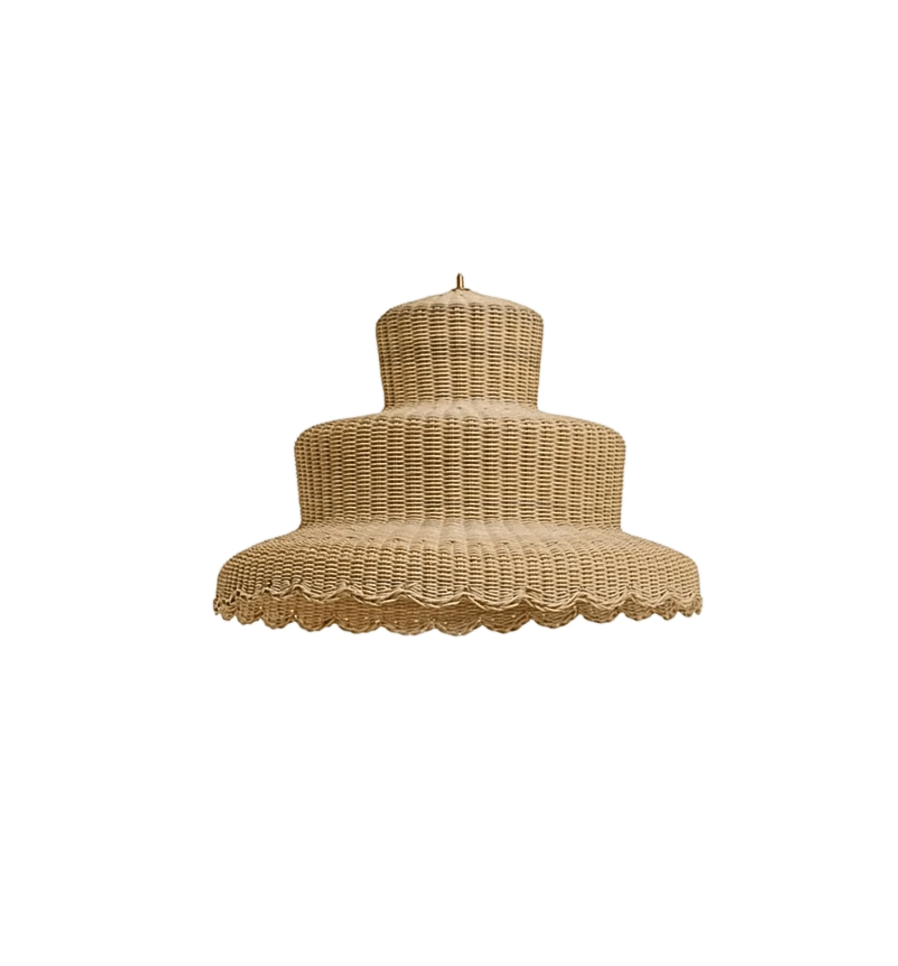 Tiered Rattan Pendant Shade