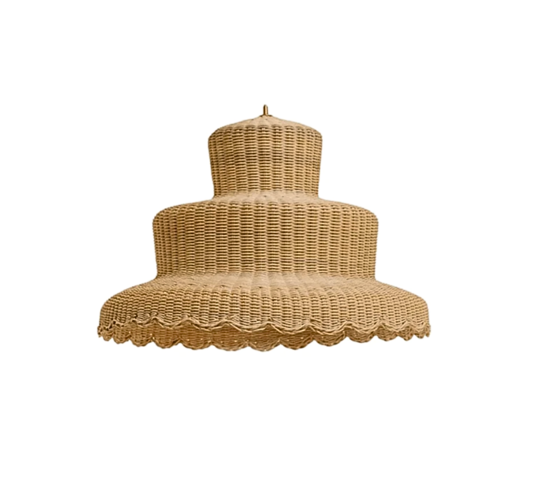 Tiered Rattan Pendant Shade