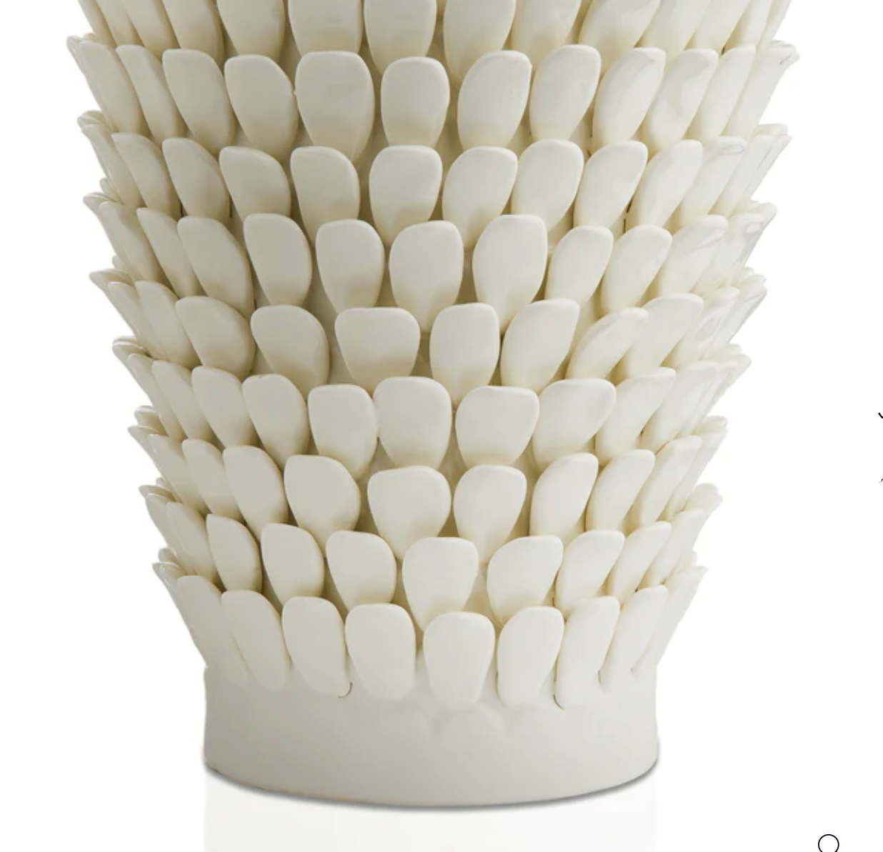 Large White Artichoke Table Lamp