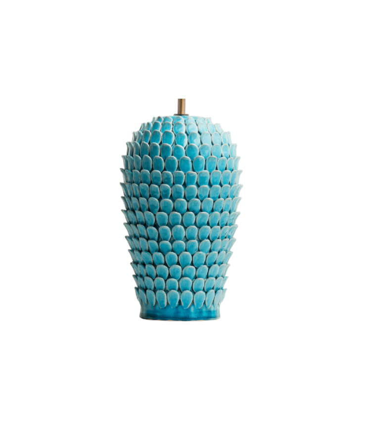 Aqua Artichoke Table Lamp