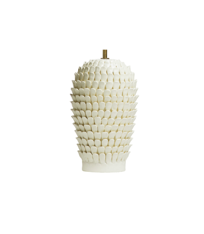 White Artichoke Table Lamp