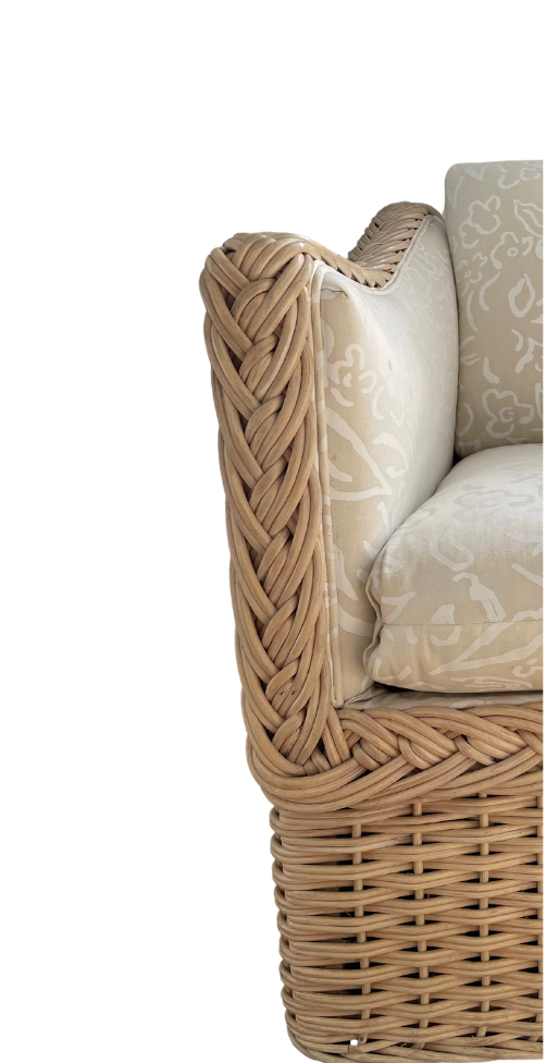 Braided Wicker Sleeper Sofa