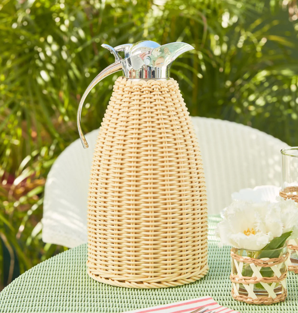 Rattan Tall Thermos