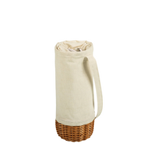 Wicker and Canvas Wine Carrier